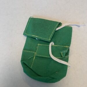 Vtg 1978 Barbie Green Play Pack Campin Out Backpack Sack Hiking